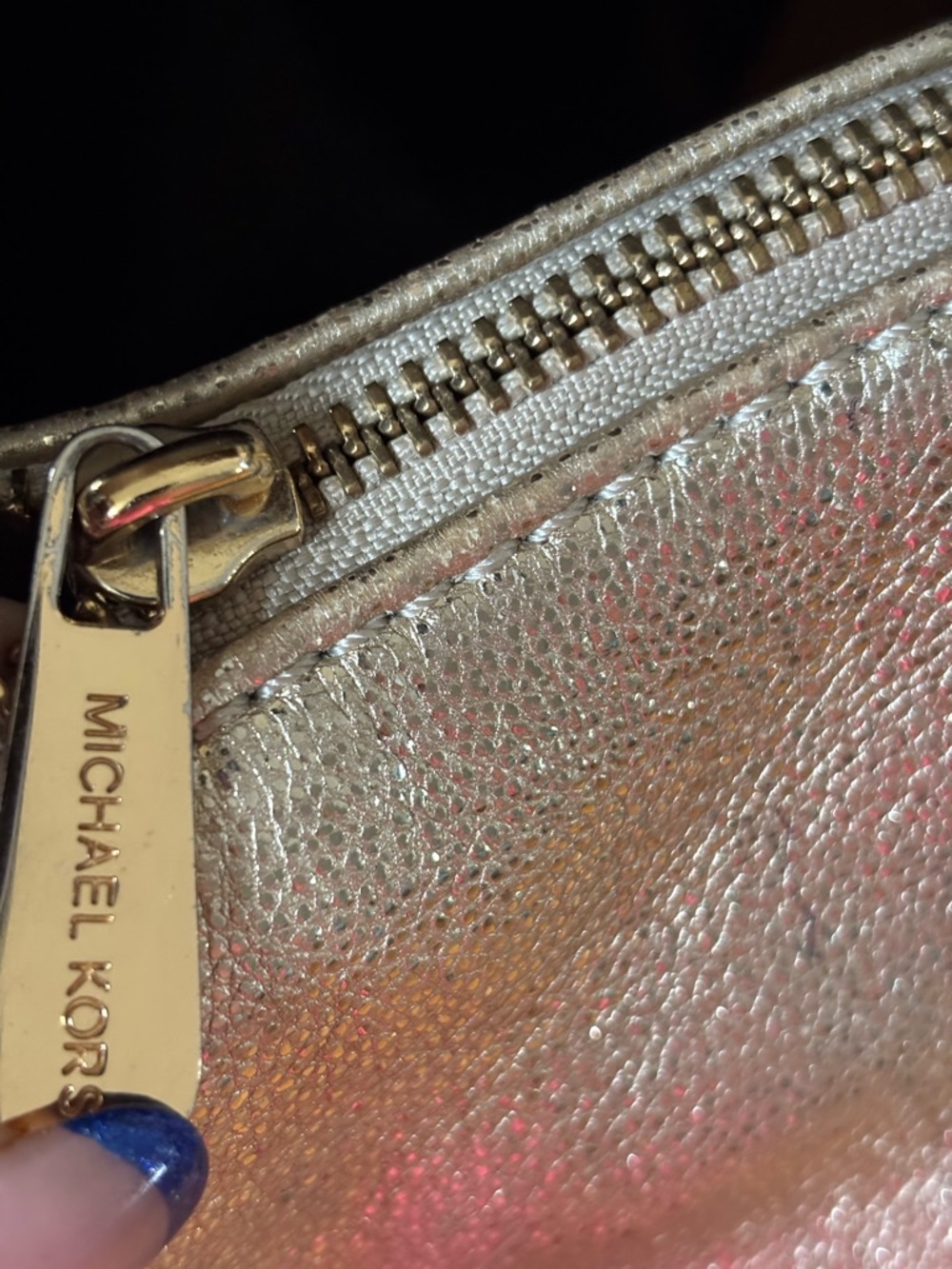 Michael Kors Metallic Gold Hobo Shoulder Bag - Picture 9 of 16